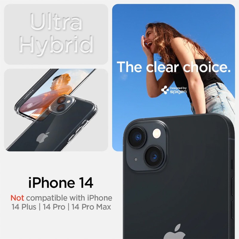 Spigen Ultra Hybrid iPhone 14 Hoesje Transparant 08