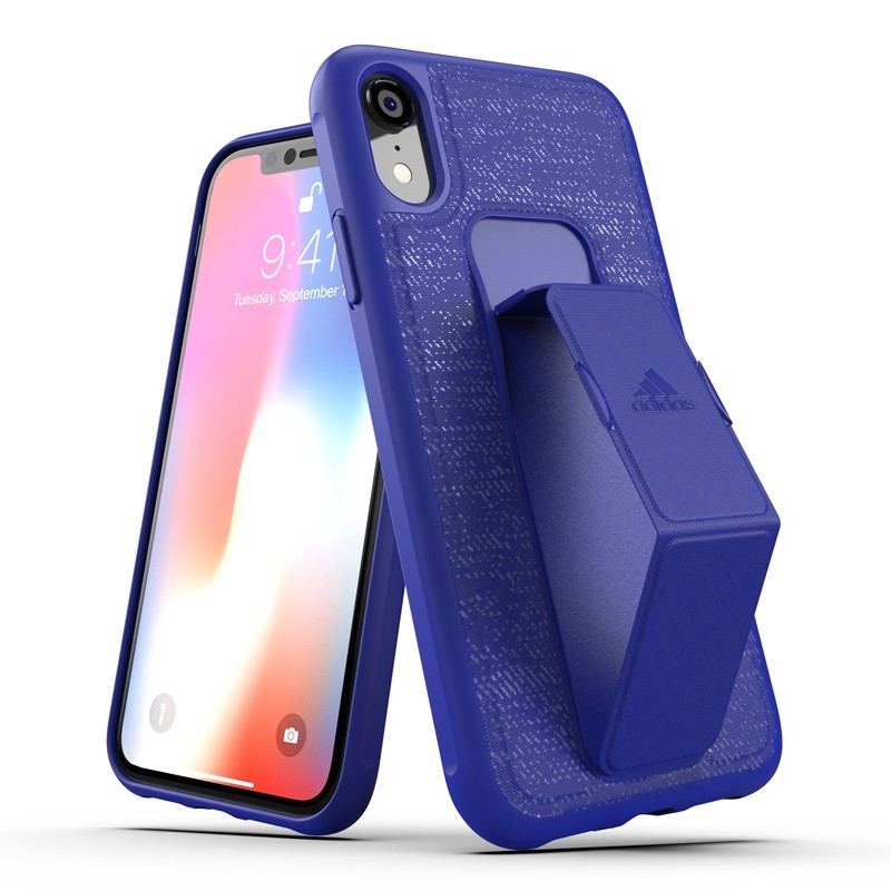 Adidas Grip Case iPhone Xr blauw 03