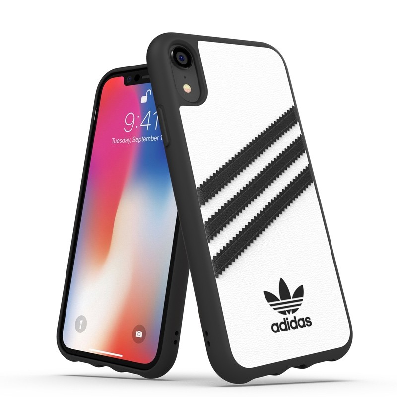 Adidas Moulded Case iPhone Xr wit/zwart 03