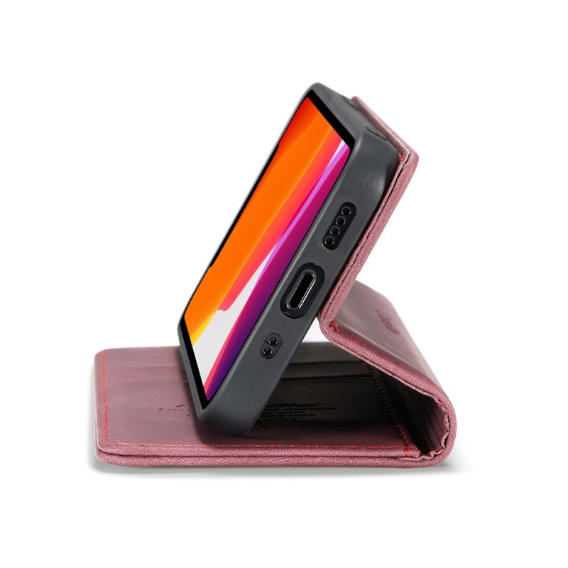 CaseMe Retro Wallet iPhone 12 Mini 5.4 inch Paars - 3