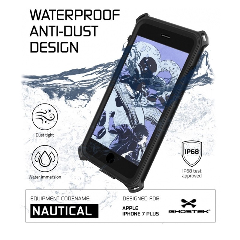 Ghostek - Nautical Waterdicht iPhone 7 Plus hoesje Black 05