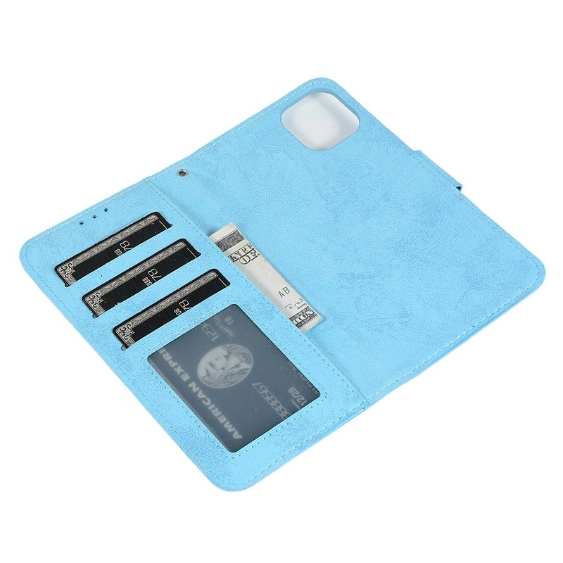 Mobiq Magnetische 2-in-1 Wallet Case iPhone 13 Mini Lichtblauw 03