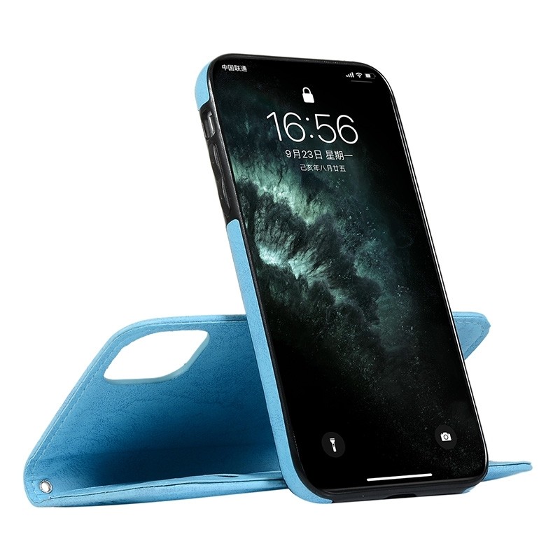 Mobiq - Magnetische 2-in-1 Wallet Case iPhone 14 max lichtblauw 02
