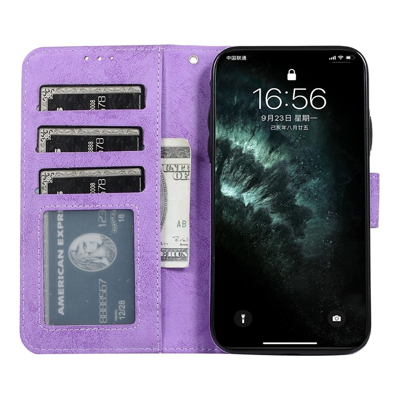 xMobiq - Magnetische 2-in-1 Wallet Case iPhone 14 Pro Max paars 06