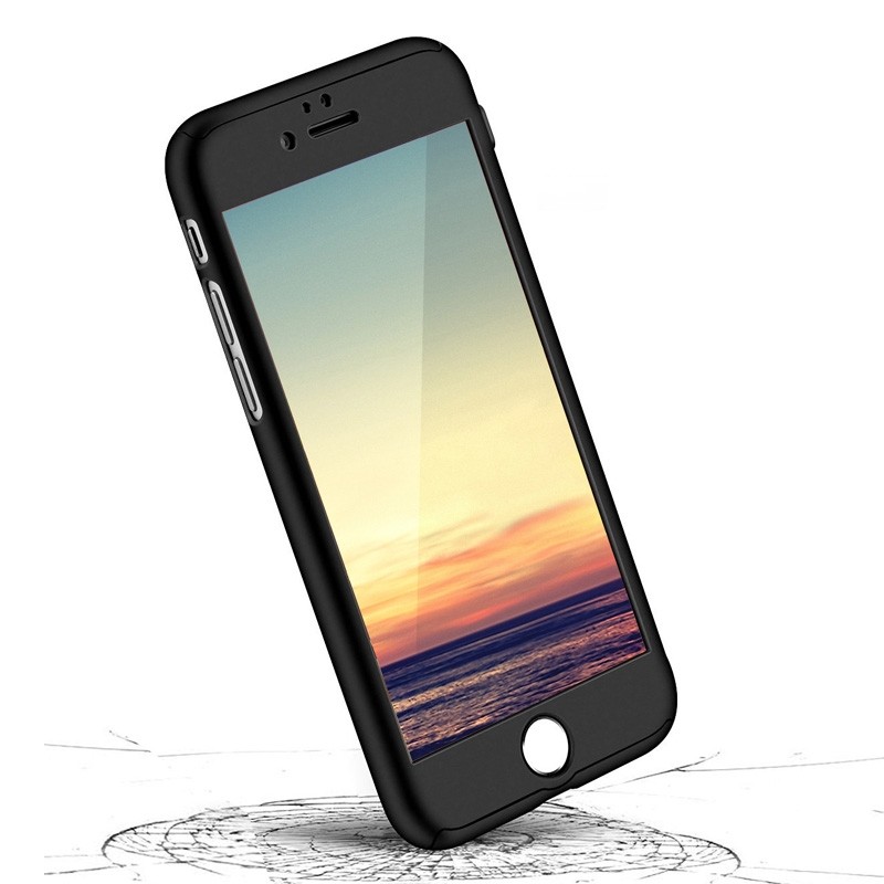 Mobiq 360 Graden Full Body Beschermhoes iPhone 8 Plus Roze - 2