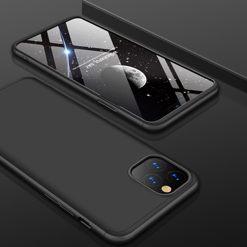 Mobiq 360 Graden Hoesje iPhone 12 / 12 Pro Zwart - 1