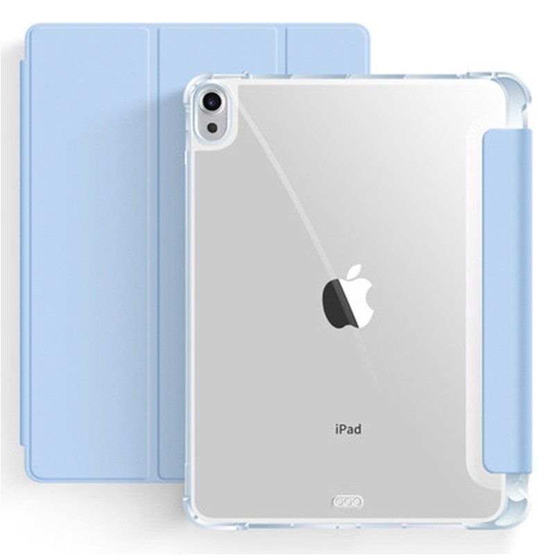 Mobiq Clear Back Folio iPad Air 10.9 (2022 / 2020) Lichtblauw - 1