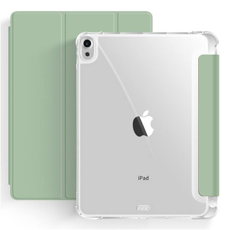 Mobiq Clear Back Case iPad Air 10.9 (2022 / 2020) Lichtgroen - 1