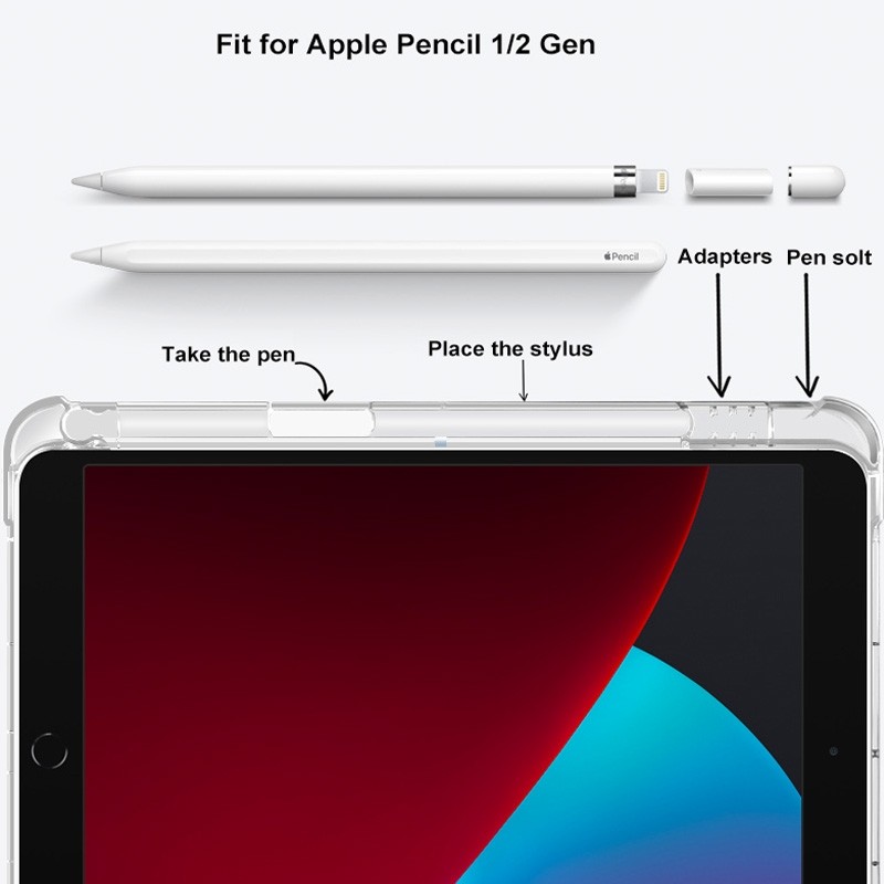 Mobiq Clear Back Folio iPad Air 10.9 (2022 / 2020) Donkergroen - 6