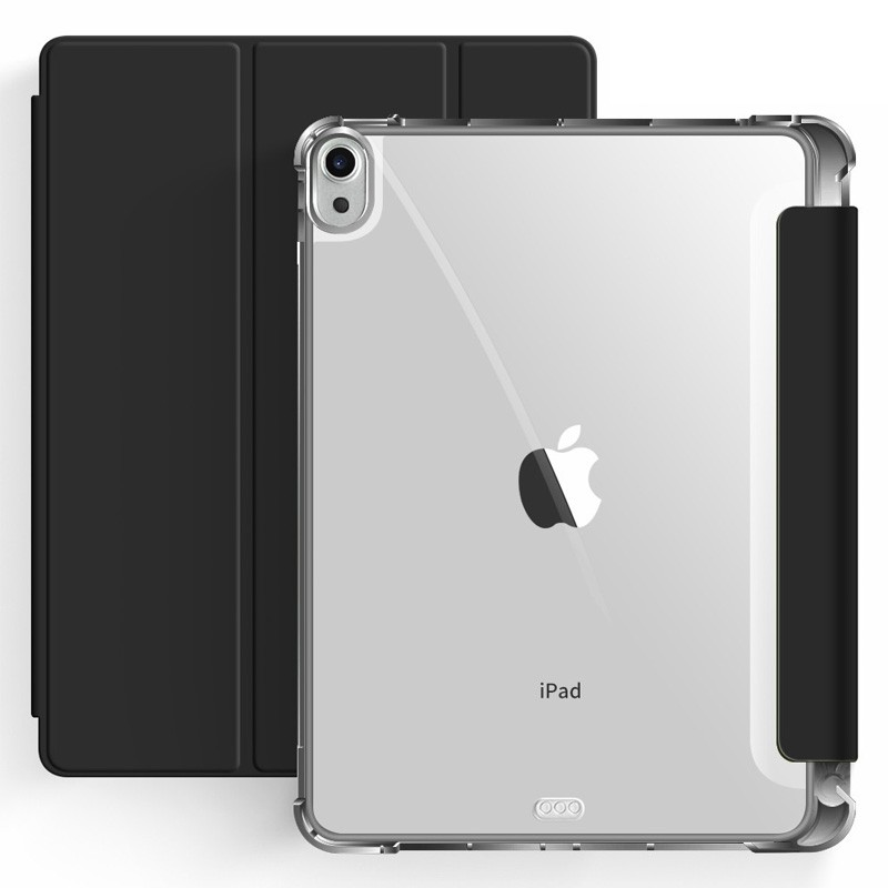 Mobiq Clear Back Folio iPad Air 10.9 (2022 / 2020) Zwart - 1
