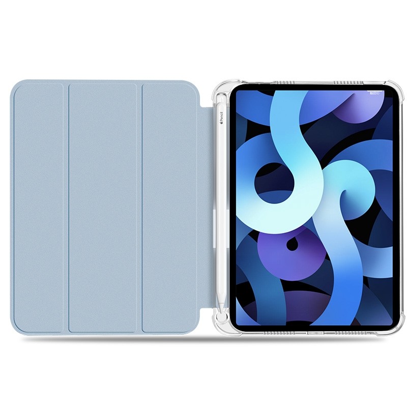 Mobiq Clear Back Folio iPad Mini 6 Lichtblauw/transparant - 9