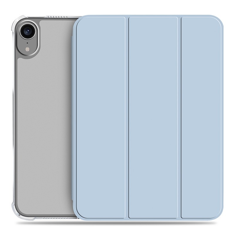 Mobiq Clear Back Folio iPad Mini 6 Lichtblauw/transparant - 7