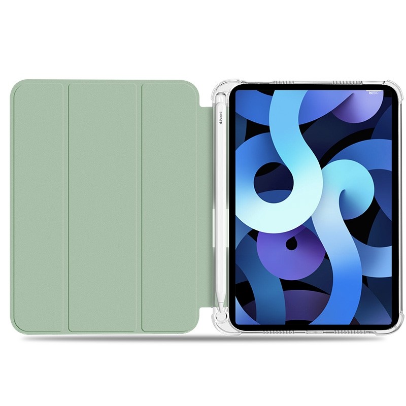 Mobiq Clear Back Folio iPad Mini 6 Mintgroen/transparant - 9
