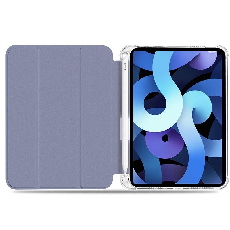 Mobiq Clear Back Folio iPad Mini 6 Paars/transparant - 3
