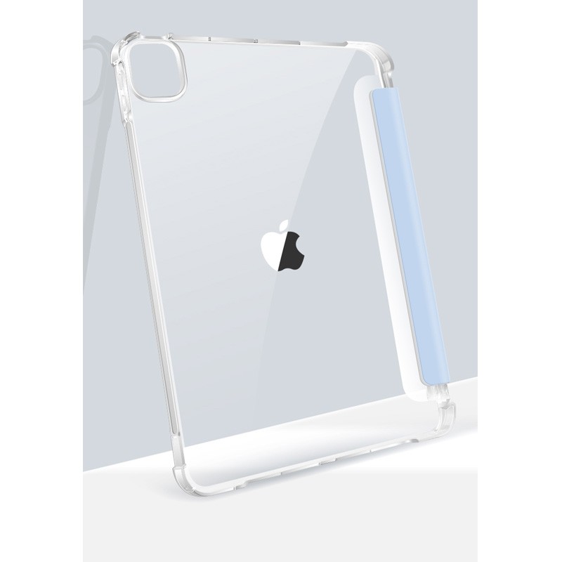 Mobiq - Transparante Trifold iPad Pro 12.9 inch (2021) Hoes Roze - 5