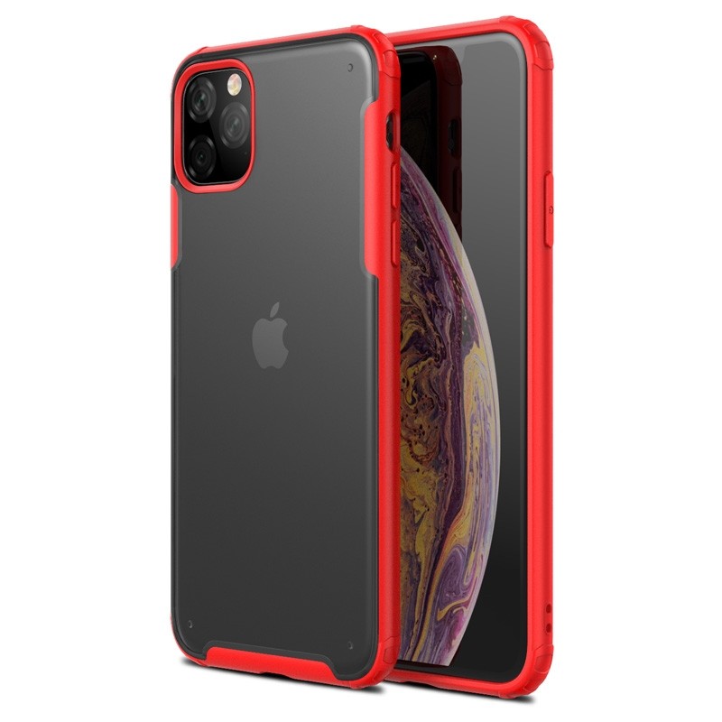 Mobiq Clear Hybrid iPhone 11 Pro Max Hoesje Rood - 1