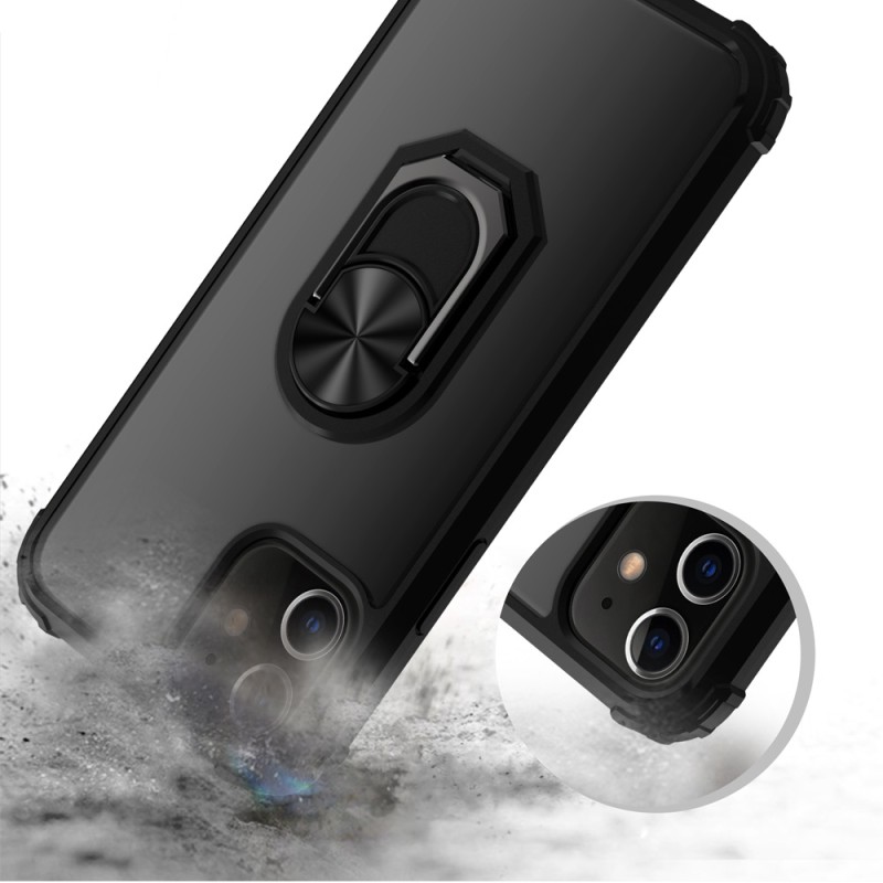 Mobiq - Clear Hybrid Ring Case iPhone 14 Pro Max Hoesje zwart 02