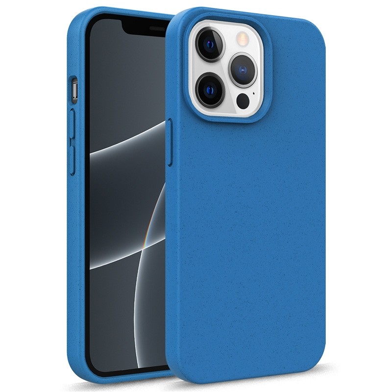 Mobiq Flexibel Eco Hoesje TPU iPhone 13 Mini Blauw - 1