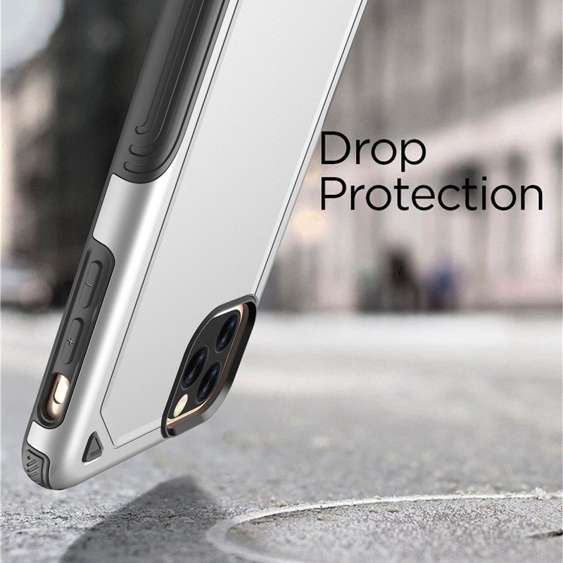 Mobiq extra beschermend armor hoesje iPhone 11 Pro zilver - 3