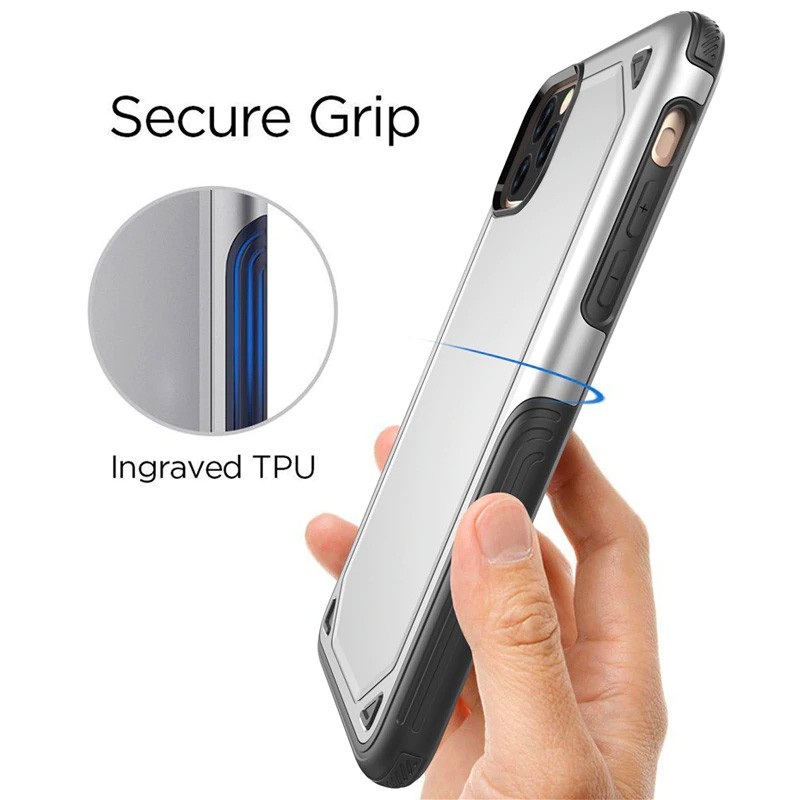 Mobiq extra beschermend iPhone 11 Pro Max hoesje zilver - 4