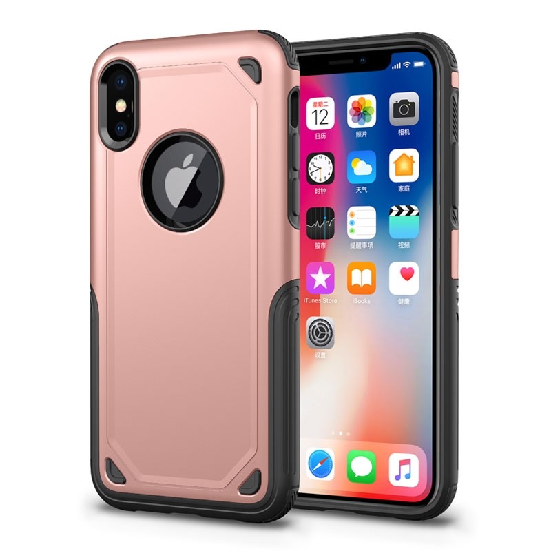 Mobiq Extra Beschermend Hoesje iPhone XS Roze - 1