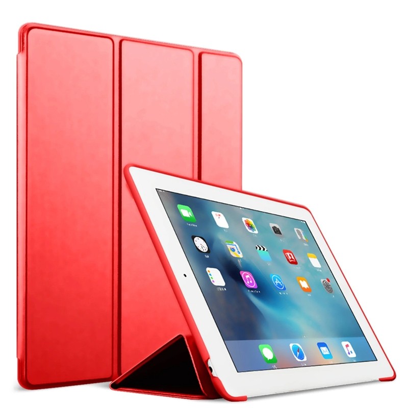 Mobiq Flexibele Tri-folio hoes iPad 10.2 Rood 01