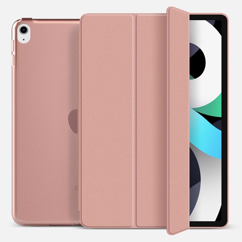 Mobiq Hard Case Folio Hoesje iPad Air (2020) Roze - 1