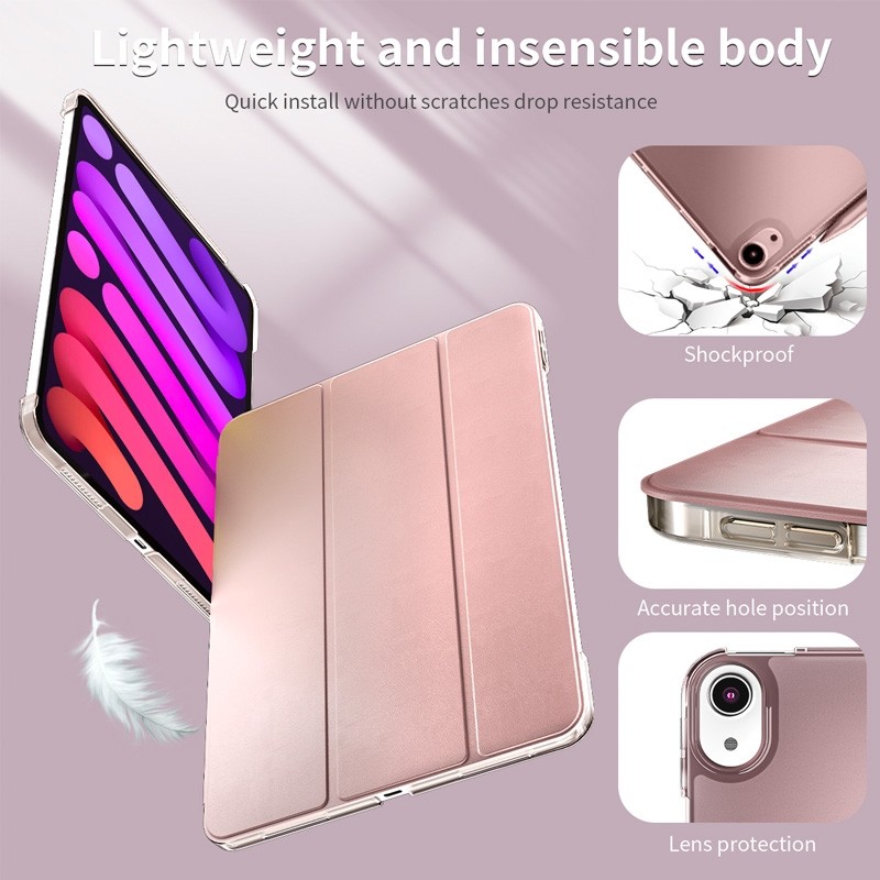 Mobiq iPad Mini 6 (2021) Hard Case Folio Roze - 2