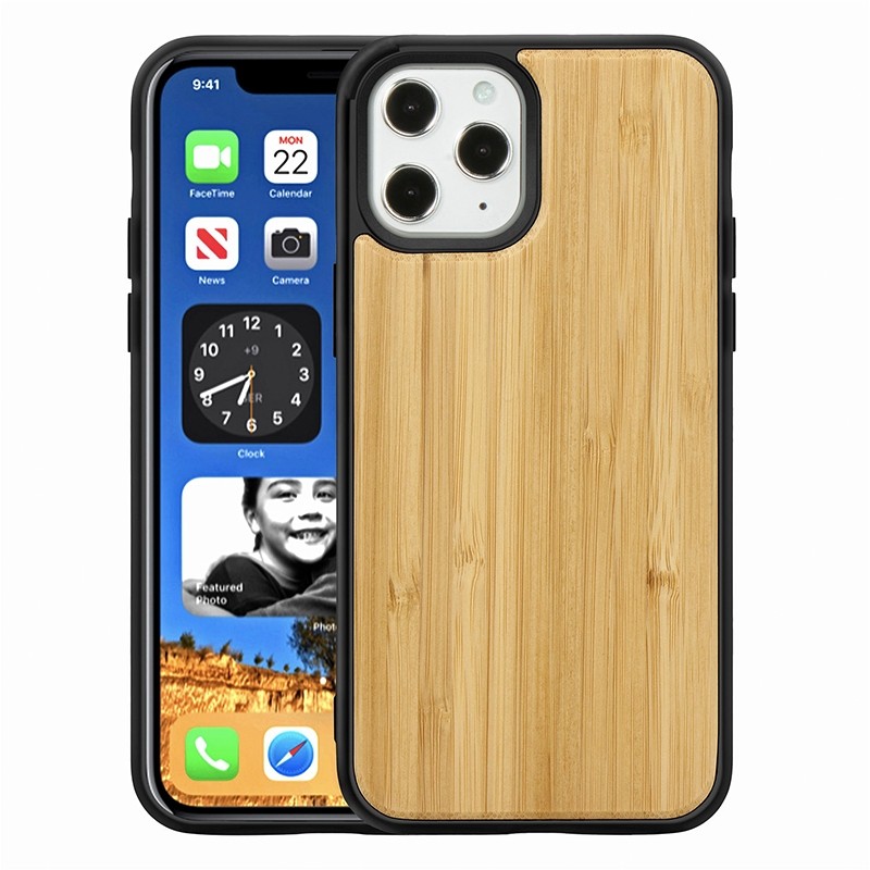 Mobiq - Houten Hoesje iPhone 13 Bamboe - 1