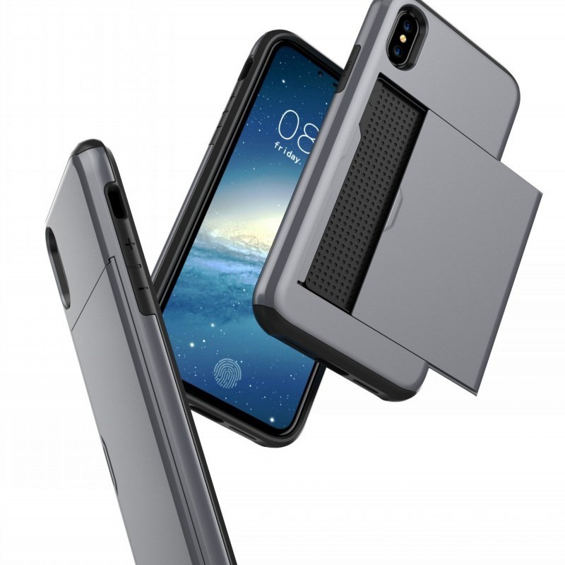 Mobiq Hybrid Card Case iPhone X/XS Roze - 3
