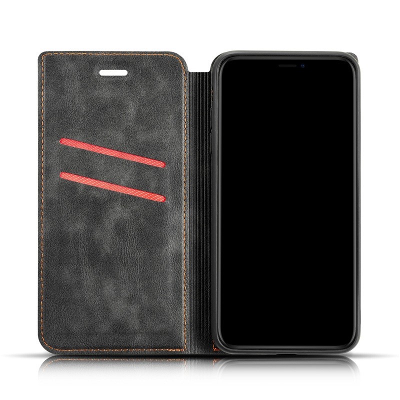 Mobiq - Slim Magnetic Wallet iPhone 11 Pro Max Zwart - 6