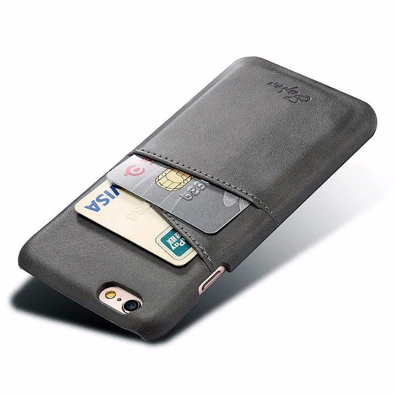 Mobiq Leather Snap On Wallet iPhone SE (2022 / 2020)/8/7 Grijs - 3