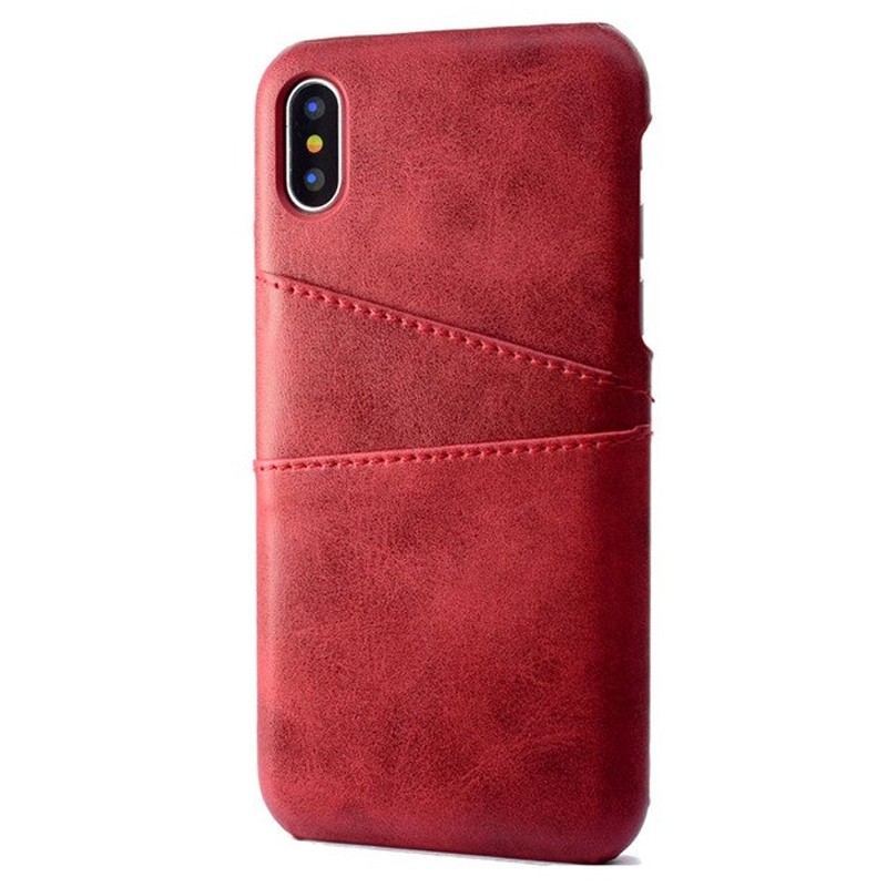 Mobiq Leather Snap On Wallet Case iPhone X/Xs Rood 01