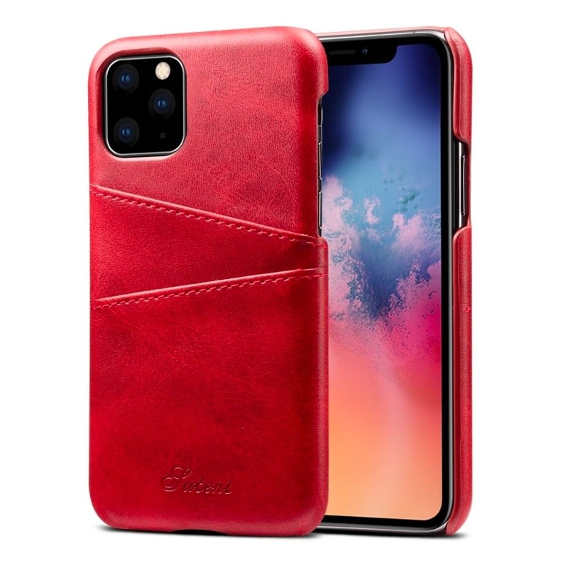 Mobiq Leather Snap On Wallet iPhone 11 Pro Rood - 1