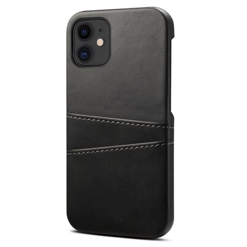 Mobiq Leather Snap On Wallet iPhone 12 / 12 Pro Zwart - 1