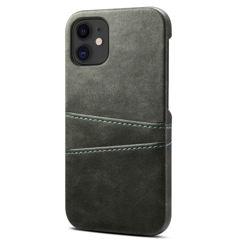 Mobiq Leather Snap On Wallet iPhone 13 Mini Grijs - 1