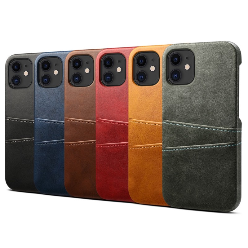 Mobiq Leather Snap On Wallet iPhone 13 Mini Grijs - 3