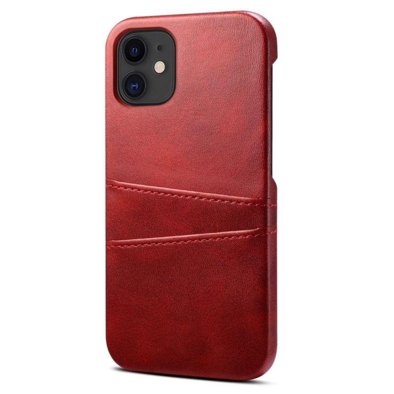 Mobiq Leather Snap On Wallet iPhone 13 Rood - 1