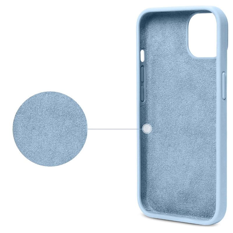 Mobiq Liquid Silicone Hoesje iPhone 13 Lichtblauw - 3