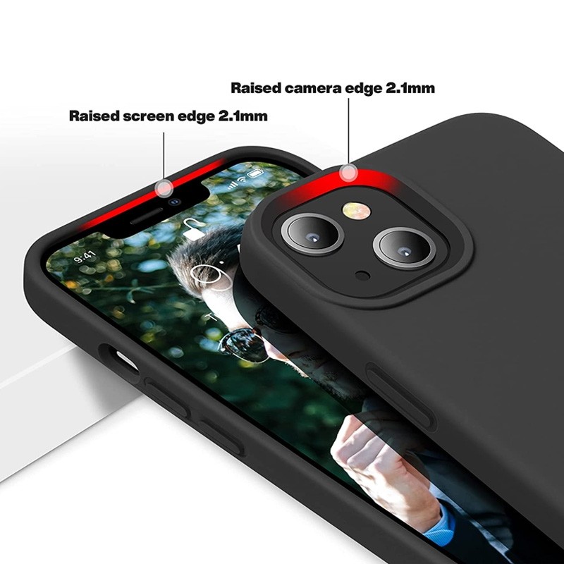 Mobiq Liquid Silicone Hoesje iPhone 13 Mini Zwart - 2