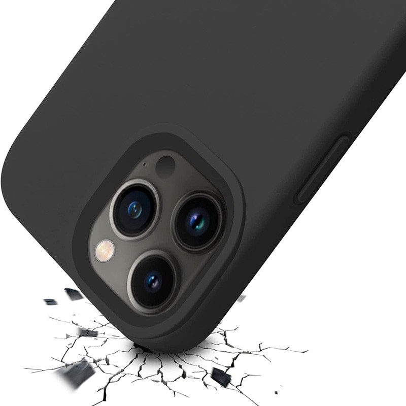 Mobiq Liquid Silicone Case iPhone 13 Pro Max Zwart - 3