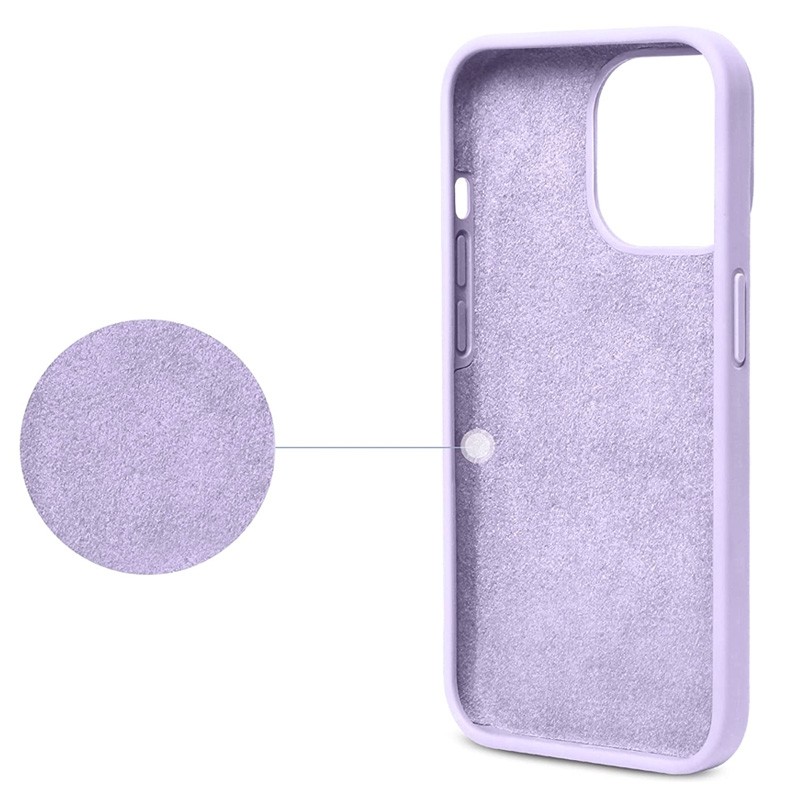 Mobiq Liquid Silicone Case iPhone 13 Pro Paars - 2