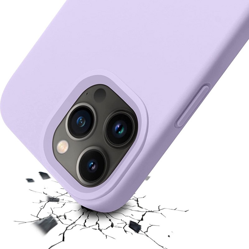 Mobiq Liquid Silicone Case iPhone 13 Pro Paars - 4