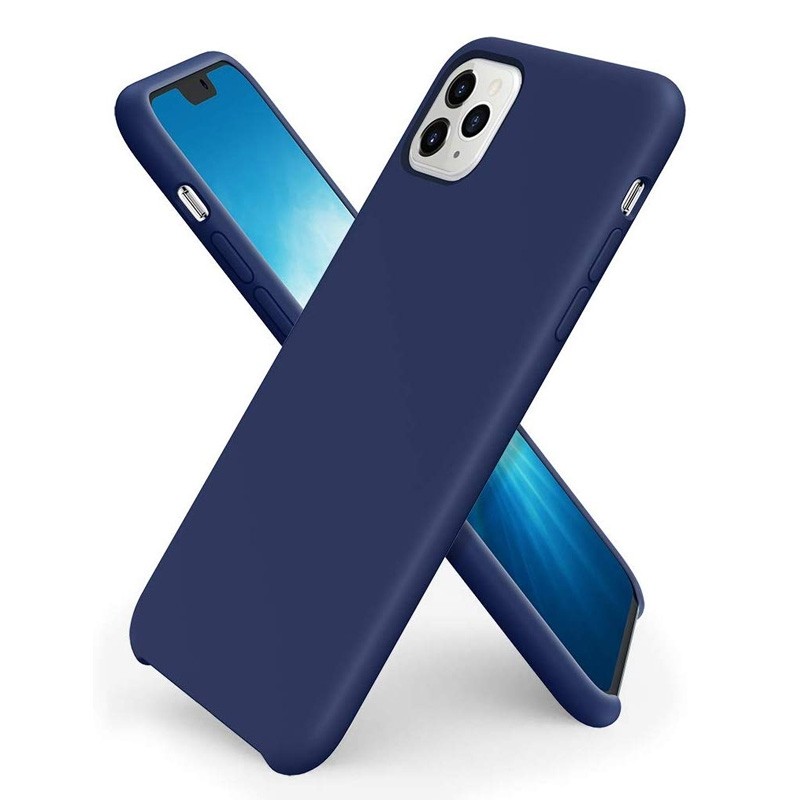 Mobiq - Liquid Siliconen Hoesje iPhone 11 Blauw - 1