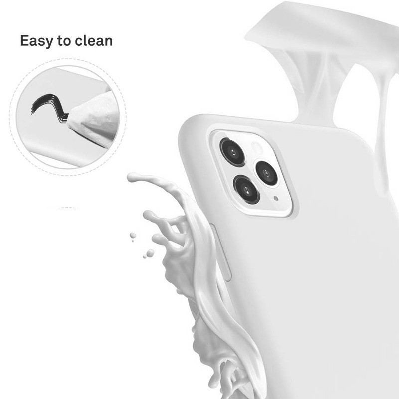 Mobiq - Liquid Siliconen Hoesje iPhone 11 Pro Max Wit - 4