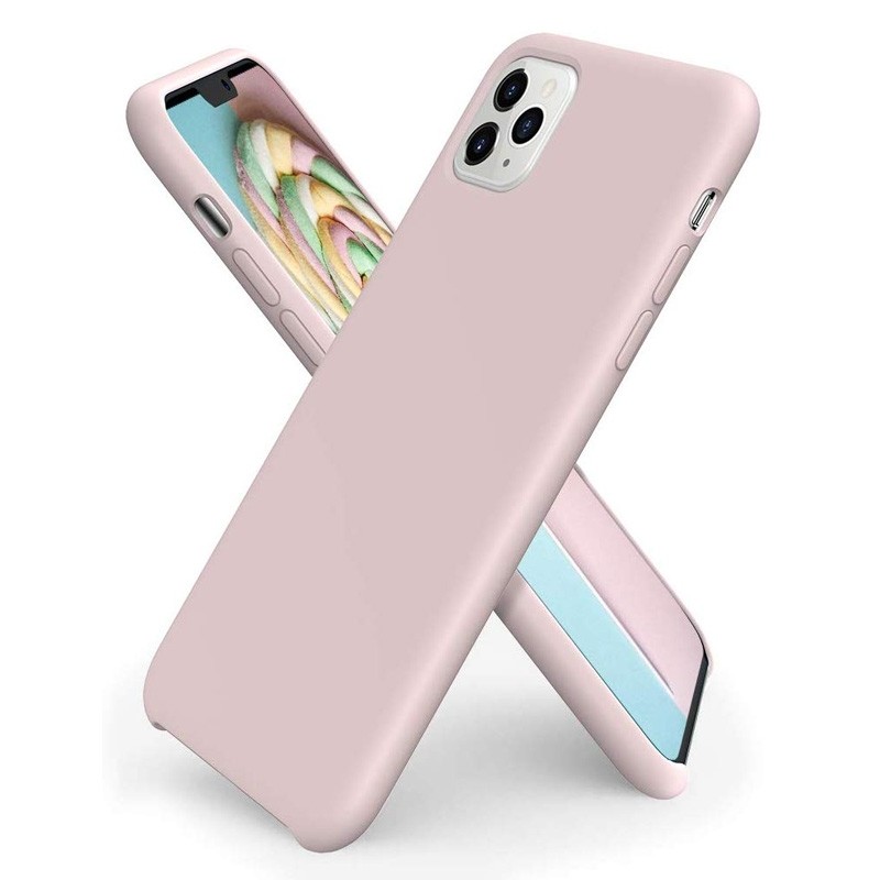 Mobiq - Liquid Siliconen Hoesje iPhone 11 Pro Roze - 1