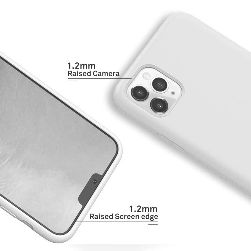Mobiq - Liquid Siliconen Hoesje iPhone 11 Pro Wit - 3