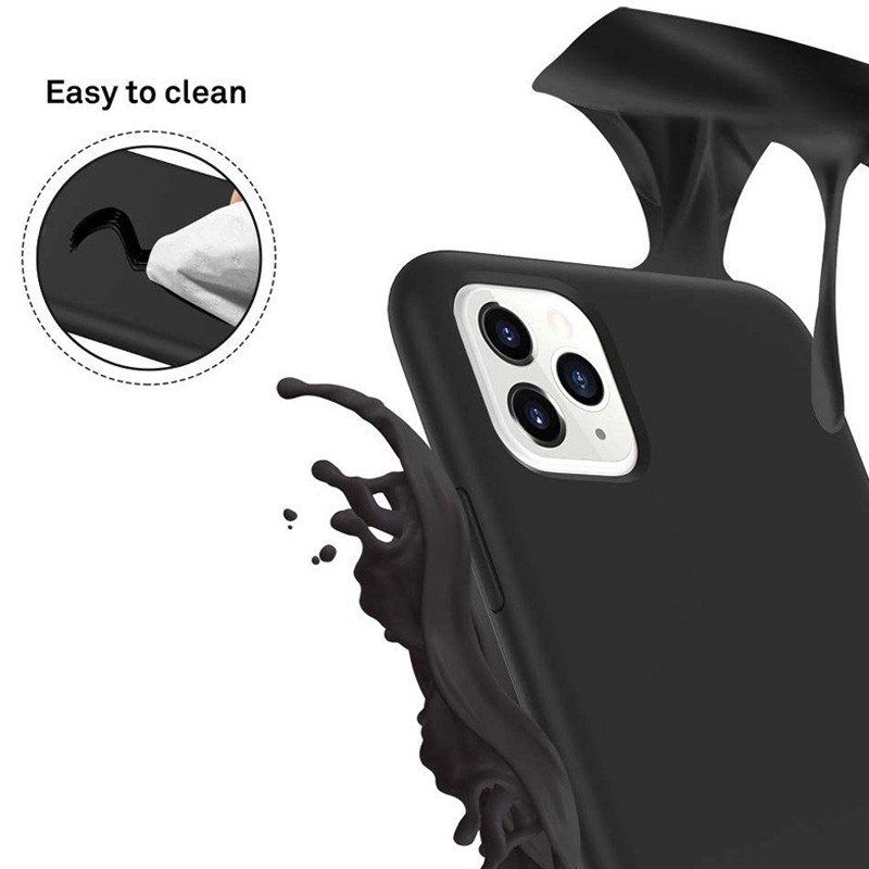 Mobiq - Liquid Siliconen Hoesje iPhone 11 Pro Zwart - 4