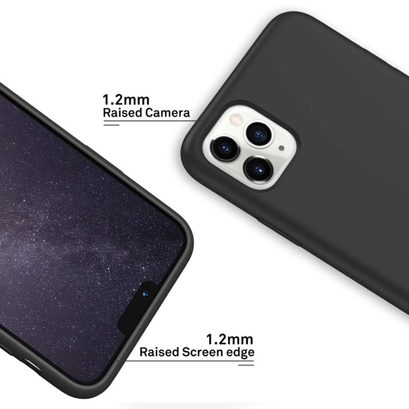 Mobiq - Liquid Siliconen Hoesje iPhone 11 Zwart - 3