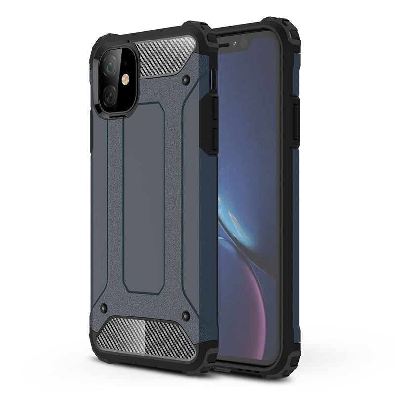 Mobiq Rugged Armor Case iPhone 11 Donkerblauw - 1